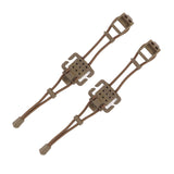 2Pcs Backpack Binding Clip MOLLE Gear Organizer Fastener Elastic Binding Buckle Carabiner Clip Bags Clasp Cord Fix Gear Elastic Strap Khaki - Rear View