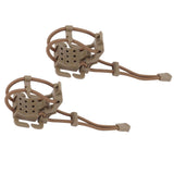 2Pcs Backpack Binding Clip MOLLE Gear Organizer Fastener Elastic Binding Buckle Carabiner Clip Bags Clasp Cord Fix Gear Elastic Strap Khaki