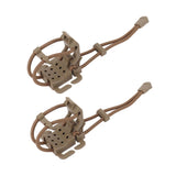 2Pcs Backpack Binding Clip MOLLE Gear Organizer Fastener Elastic Binding Buckle Carabiner Clip Bags Clasp Cord Fix Gear Elastic Strap Khaki