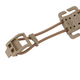 2Pcs Backpack Binding Clip MOLLE Gear Organizer Fastener Elastic Binding Buckle Carabiner Clip Bags Clasp Cord Fix Gear Elastic Strap Khaki - Extra Image