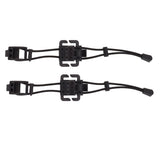 2Pcs Backpack Binding Clip MOLLE Gear Organizer Fastener Elastic Binding Buckle Carabiner Clip Bags Clasp Cord Fix Gear Elastic Strap Black