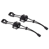 2Pcs Backpack Binding Clip MOLLE Gear Organizer Fastener Elastic Binding Buckle Carabiner Clip Bags Clasp Cord Fix Gear Elastic Strap Black