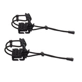 2Pcs Backpack Binding Clip MOLLE Gear Organizer Fastener Elastic Binding Buckle Carabiner Clip Bags Clasp Cord Fix Gear Elastic Strap Black - Side View