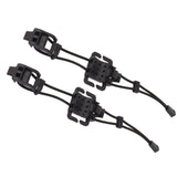 2Pcs Backpack Binding Clip MOLLE Gear Organizer Fastener Elastic Binding Buckle Carabiner Clip Bags Clasp Cord Fix Gear Elastic Strap Black
