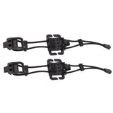 2Pcs Backpack Binding Clip MOLLE Gear Organizer Fastener Elastic Binding Buckle Carabiner Clip Bags Clasp Cord Fix Gear Elastic Strap Black