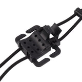 2Pcs Backpack Binding Clip MOLLE Gear Organizer Fastener Elastic Binding Buckle Carabiner Clip Bags Clasp Cord Fix Gear Elastic Strap Black