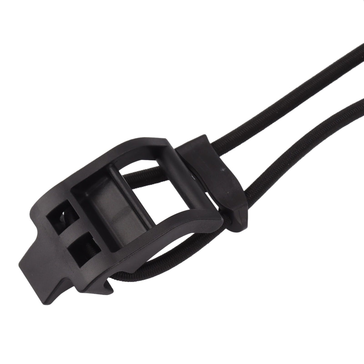 2Pcs Backpack Binding Clip MOLLE Gear Organizer Fastener Elastic Binding Buckle Carabiner Clip Bags Clasp Cord Fix Gear Elastic Strap Black