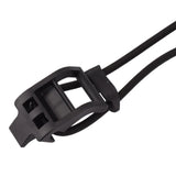 2Pcs Backpack Binding Clip MOLLE Gear Organizer Fastener Elastic Binding Buckle Carabiner Clip Bags Clasp Cord Fix Gear Elastic Strap Black