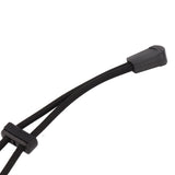 2Pcs Backpack Binding Clip MOLLE Gear Organizer Fastener Elastic Binding Buckle Carabiner Clip Bags Clasp Cord Fix Gear Elastic Strap Black