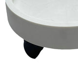 Flower Pot Tray Wheels Round Shape Removable Rotating Wheels Plant Stand for Balcony White 30