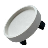 Flower Pot Tray Wheels Round Shape Removable Rotating Wheels Plant Stand for Balcony White 30