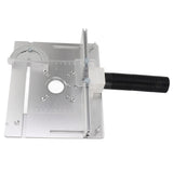 Aluminium Router Table Insert Plate Table for Woodworking Benches Router Plate Wood Tools Adjustable Milling Trimming Machine - Rear View