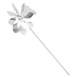 360 Degree Rotation Swivel Weathervane Stainless Steel Windmill Weather Vane for Outdoor Yard - 45-Degree Angle