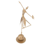 Dancing Girl Statue Metal Outdoor Sculpture Garden Decoration for Lawn Bookshelf Terrace