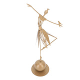 Dancing Girl Statue Metal Outdoor Sculpture Garden Decoration for Lawn Bookshelf Terrace - Low Angle