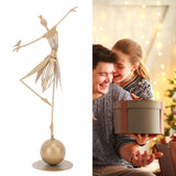 Dancing Girl Statue Metal Outdoor Sculpture Garden Decoration for Lawn Bookshelf Terrace - Extra Image