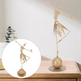 Dancing Girl Statue Metal Outdoor Sculpture Garden Decoration for Lawn Bookshelf Terrace - Extra Image