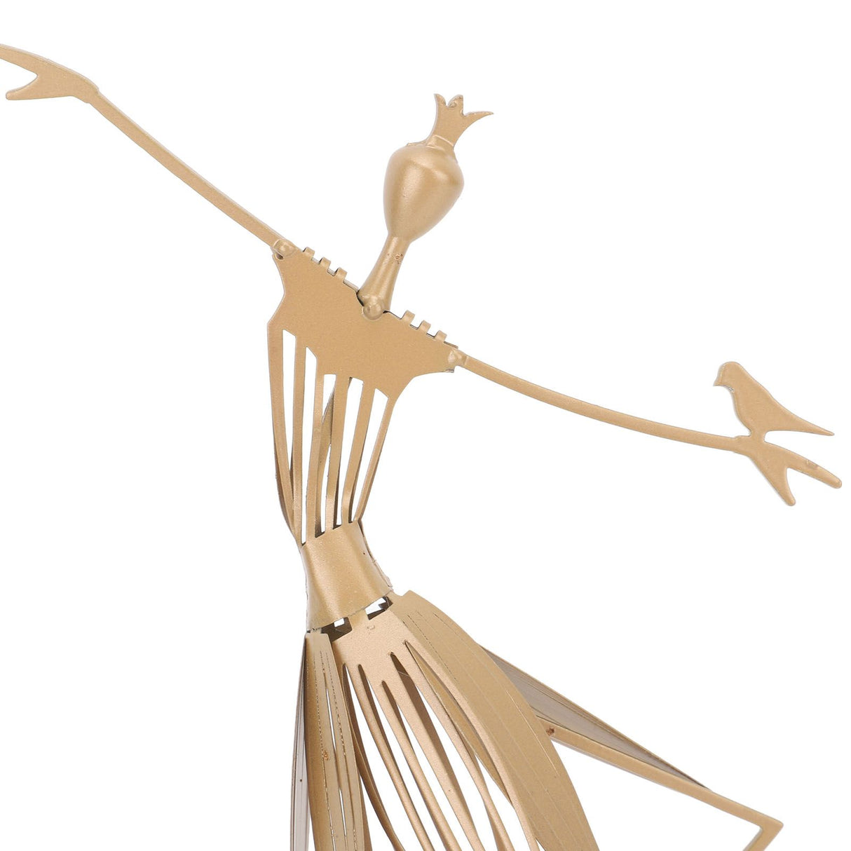 Dancing Girl Statue Metal Outdoor Sculpture Garden Decoration for Lawn Bookshelf Terrace