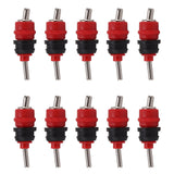 10pcs Automatic Chicken Water Nipple 360 Degree Poultry Drinking Water Chicken Duck Hen Watering Nipple Red Steel Ball