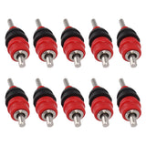 10pcs Automatic Chicken Water Nipple 360 Degree Poultry Drinking Water Chicken Duck Hen Watering Nipple Red Steel Ball - Front View