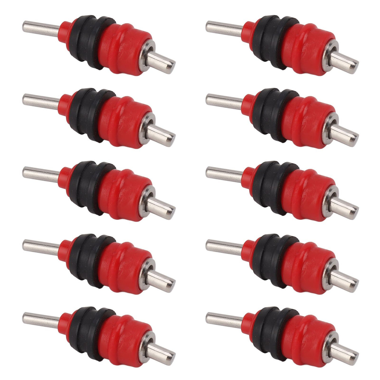 10pcs Automatic Chicken Water Nipple 360 Degree Poultry Drinking Water Chicken Duck Hen Watering Nipple Red Steel Ball