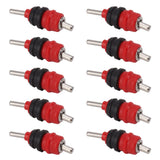 10pcs Automatic Chicken Water Nipple 360 Degree Poultry Drinking Water Chicken Duck Hen Watering Nipple Red Steel Ball - 45-Degree Angle