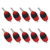 10pcs Automatic Chicken Water Nipple 360 Degree Poultry Drinking Water Chicken Duck Hen Watering Nipple Red Steel Ball - Rear View