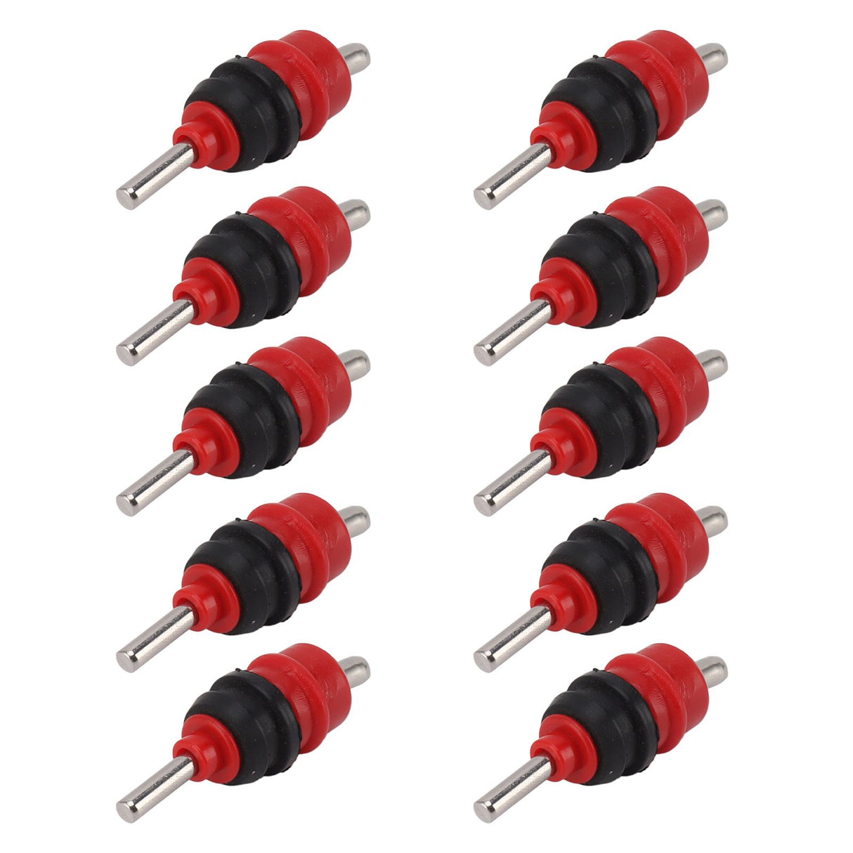 10pcs Automatic Chicken Water Nipple 360 Degree Poultry Drinking Water Chicken Duck Hen Watering Nipple Red Steel Ball