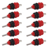 10pcs Automatic Chicken Water Nipple 360 Degree Poultry Drinking Water Chicken Duck Hen Watering Nipple Red Steel Ball - Low Angle