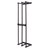 Bathroom Wall Towel Rack Wall Mounted 3 Bars Aluminum Alloy Rolled Towel Holder for Rolled Towels Black - Top-Down View