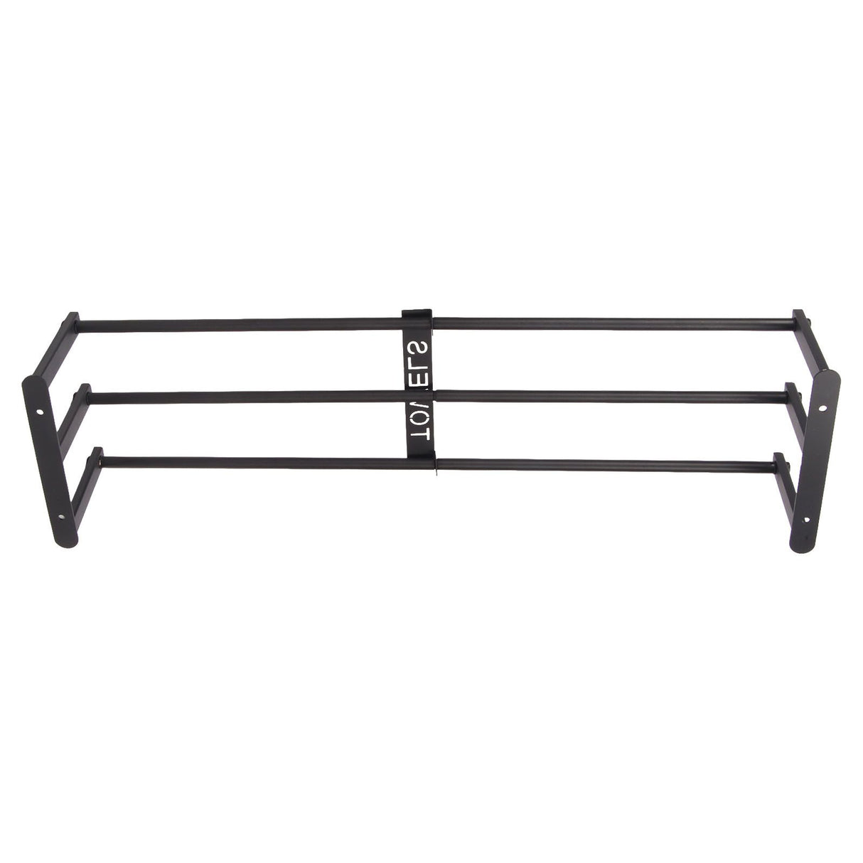 Bathroom Wall Towel Rack Wall Mounted 3 Bars Aluminum Alloy Rolled Towel Holder for Rolled Towels Black