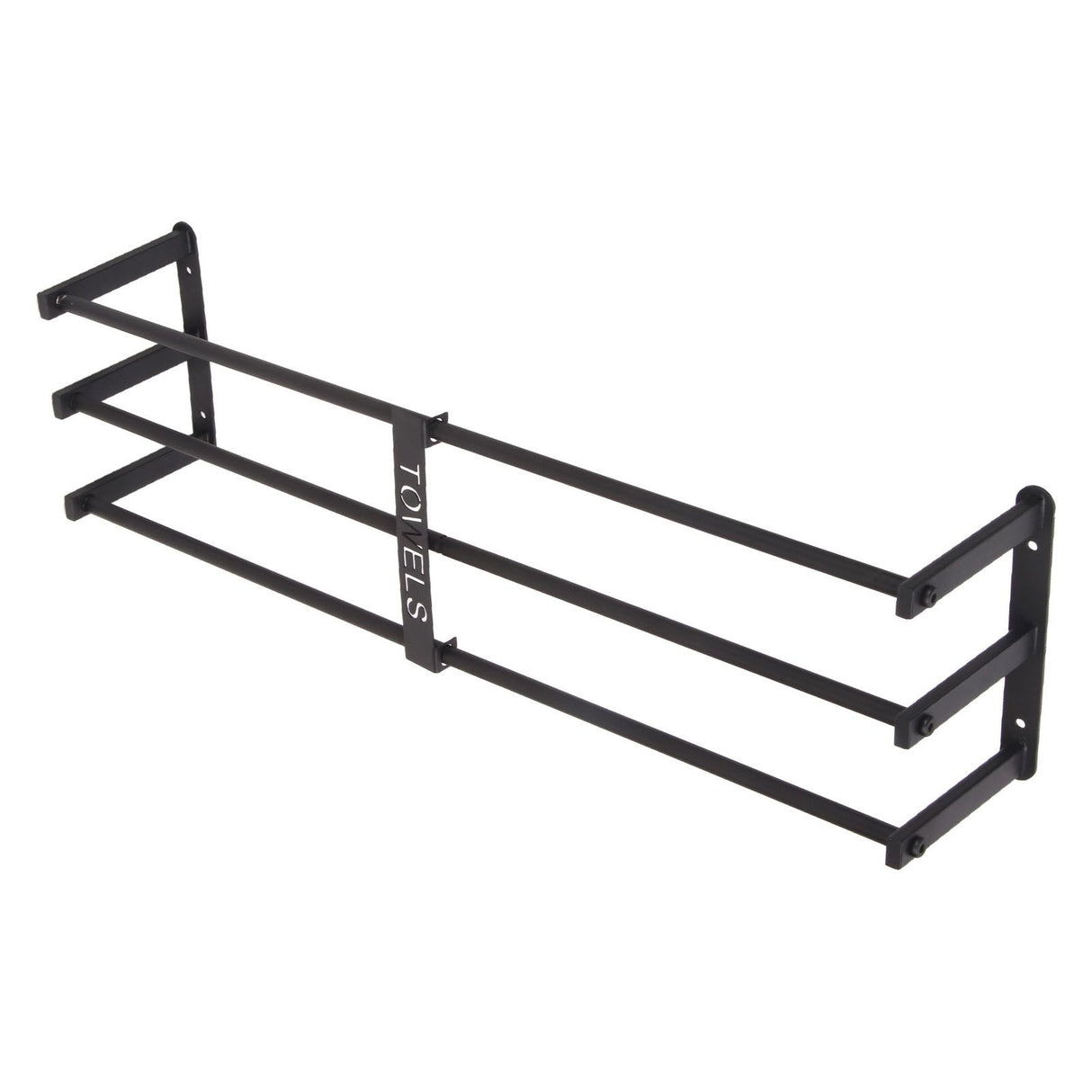 Bathroom Wall Towel Rack Wall Mounted 3 Bars Aluminum Alloy Rolled Towel Holder for Rolled Towels Black
