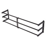 Bathroom Wall Towel Rack Wall Mounted 3 Bars Aluminum Alloy Rolled Towel Holder for Rolled Towels Black - Close-Up Angle