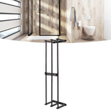 Bathroom Wall Towel Rack Wall Mounted 3 Bars Aluminum Alloy Rolled Towel Holder for Rolled Towels Black