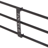 Bathroom Wall Towel Rack Wall Mounted 3 Bars Aluminum Alloy Rolled Towel Holder for Rolled Towels Black - Extra Image