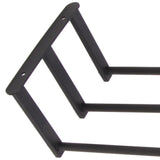 Bathroom Wall Towel Rack Wall Mounted 3 Bars Aluminum Alloy Rolled Towel Holder for Rolled Towels Black