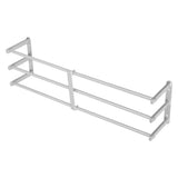 Bathroom Wall Towel Rack Wall Mounted 3 Bars Aluminum Alloy Rolled Towel Holder for Rolled Towels Silver - Low Angle