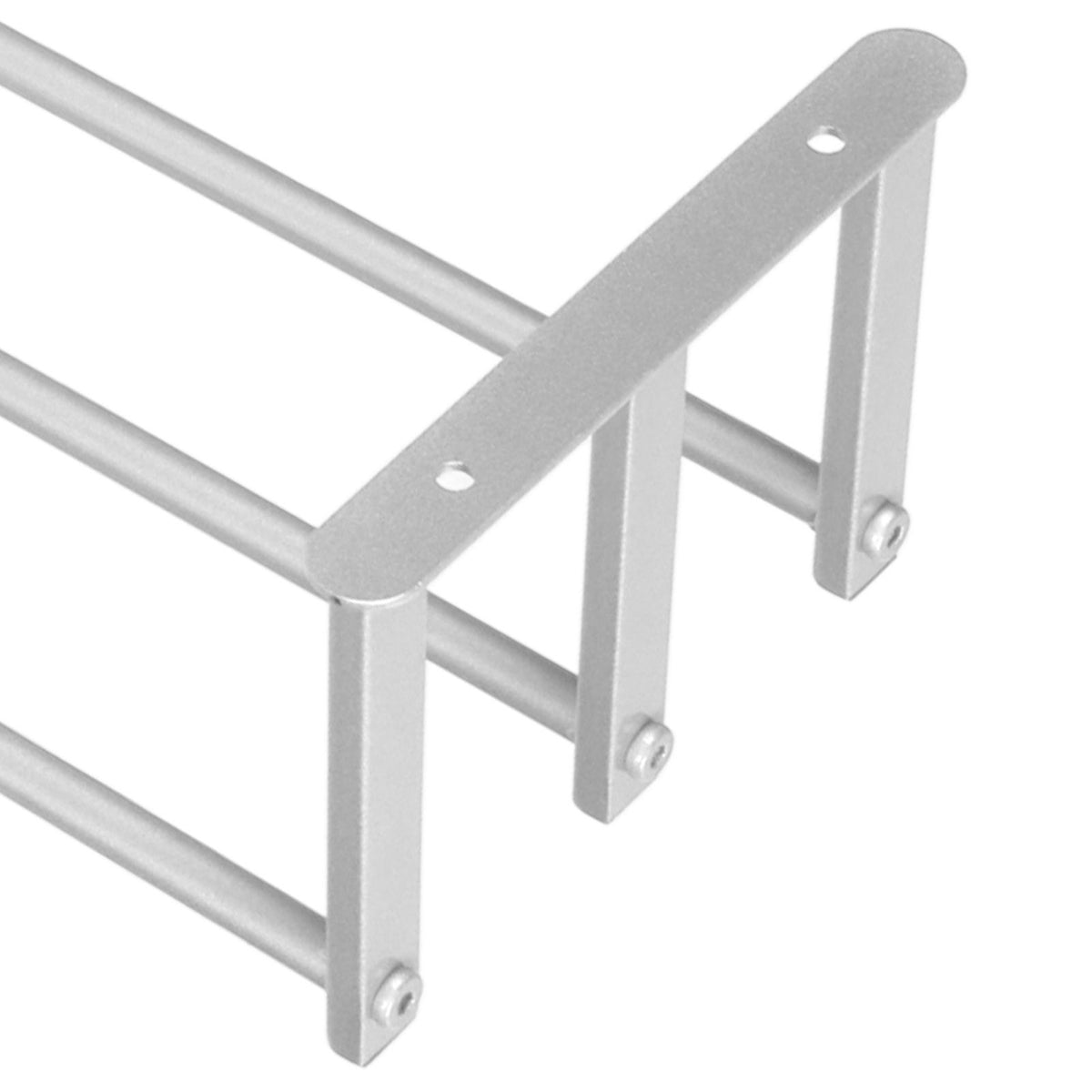 Bathroom Wall Towel Rack Wall Mounted 3 Bars Aluminum Alloy Rolled Towel Holder for Rolled Towels Silver