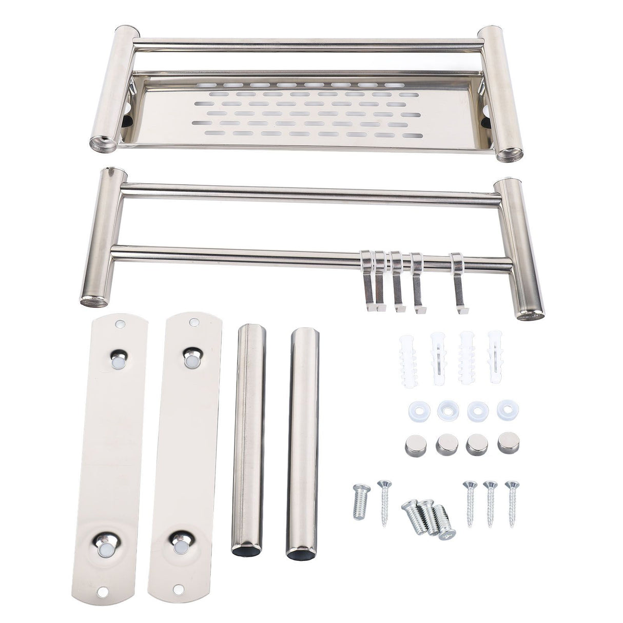 Bathroom Floating Shelves Stainless Steel Thicken Single Layer 40cm Shower Towel Rack for Towel Bath Products