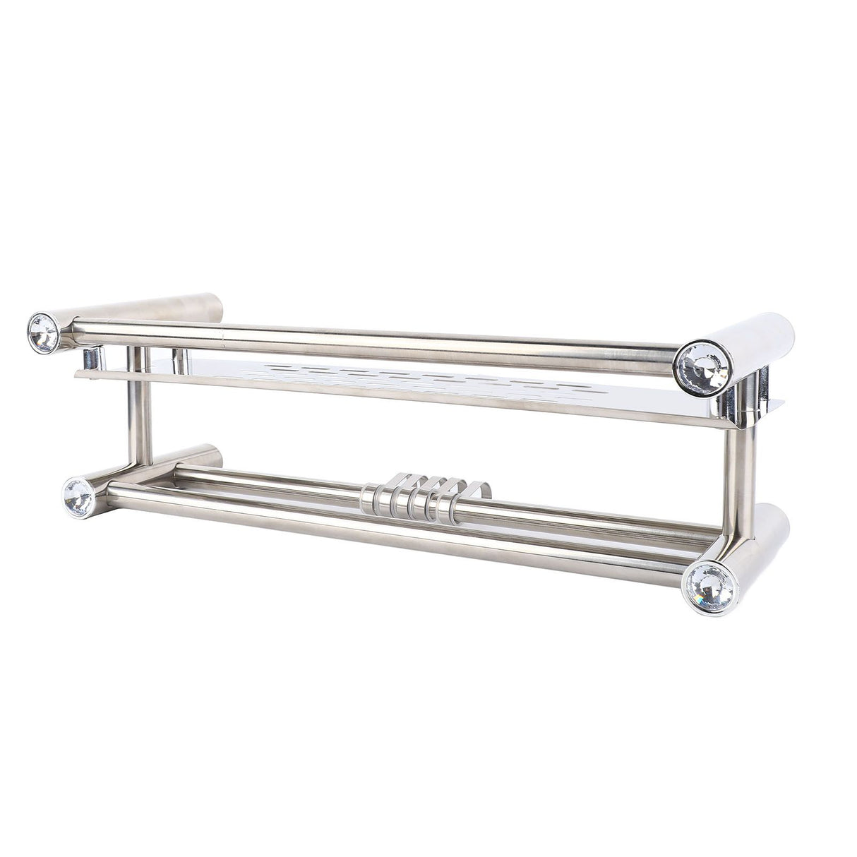 Bathroom Floating Shelves Stainless Steel Thicken Single Layer 40cm Shower Towel Rack for Towel Bath Products