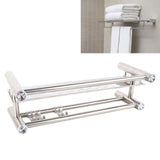 Bathroom Floating Shelves Stainless Steel Thicken Single Layer 40cm Shower Towel Rack for Towel Bath Products - Extra Image