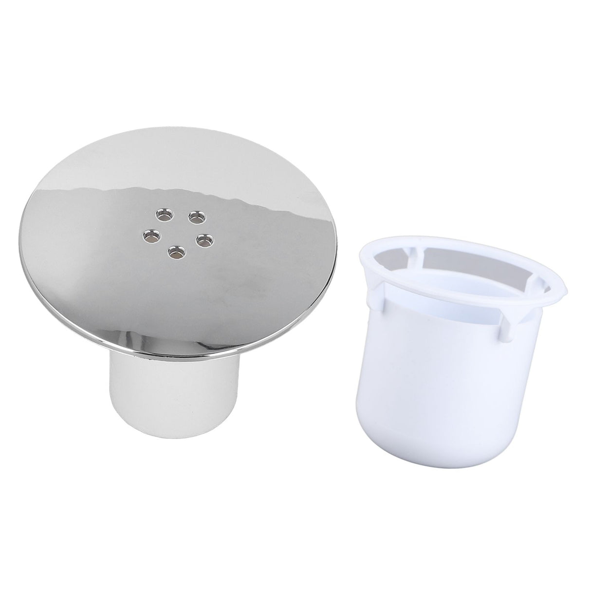 Shower Drain Cover Tray Waste Trap Plug Hole Cover Replacement Chromate Treatment Fast Flow