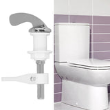 Toilet Tank Handle Electroplating Process Universal Zinc Alloy and Plastic Toilet Handle Replacement for Bathroom - Extra Image
