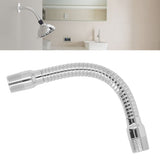 Adjustable Shower Head Extension Arm with Flange Rotating Swiveling Shower Head Arm for Bathroom - Extra Image