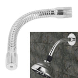 Adjustable Shower Head Extension Arm with Flange Rotating Swiveling Shower Head Arm for Bathroom