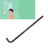 Shower Arm Stainless Steel Shower Head Extension Pipe Bathroom Shower Hardware Accessories Black 52cm - Extra Image