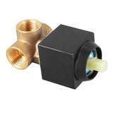 Shower Mixer Valve Wall Mount Concealed Rough In Kit Bathroom Tub Copper Faucet Single Function Square 3 Way Black - Extra Image