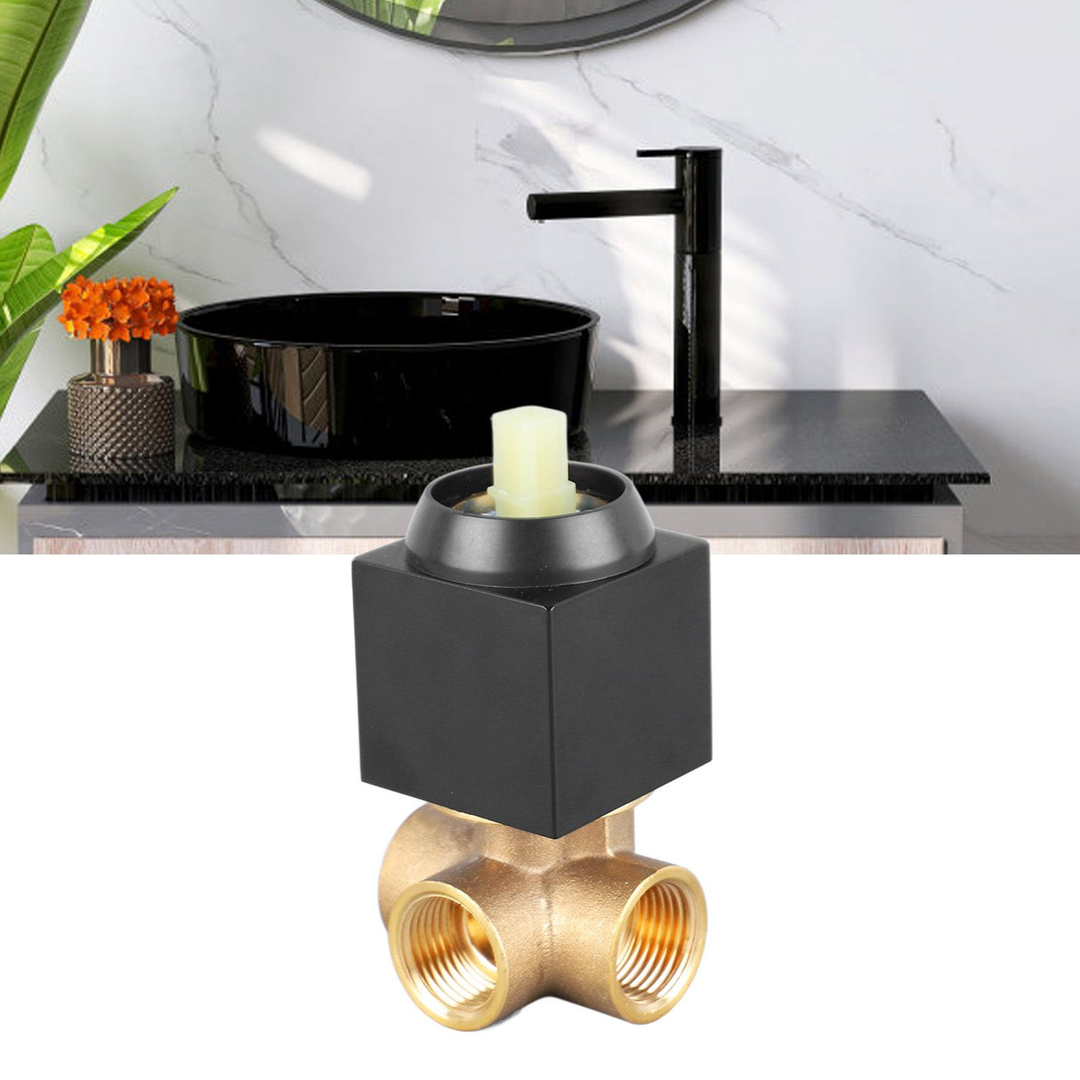 Shower Mixer Valve Wall Mount Concealed Rough In Kit Bathroom Tub Copper Faucet Single Function Square 3 Way Black