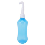 Nasal Irrigation Manual Sinus Rinse Bottle Pressure Nose Wash Cleaner for Children Adults Kids 310ml+Single Hole Head +Five Hole Head - Top-Down View