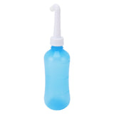 Nasal Irrigation Manual Sinus Rinse Bottle Pressure Nose Wash Cleaner for Children Adults Kids 310ml+Single Hole Head +Five Hole Head - 45-Degree Angle